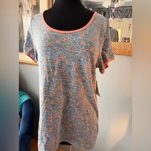 NWT!! 🧡💙 LuLaRoe Floral Print Women's Top
